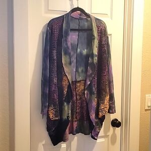 TIE-DYE Boho Cardigan, Size XXL